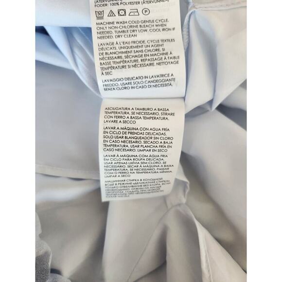 NWD Club Monaco Pleated Maxi Shirt Dress Size 10 Blue Floral Sold Out 9F404 - Picture 14 of 16